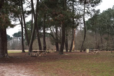 Etang de Paloumey   Bancs picnic.